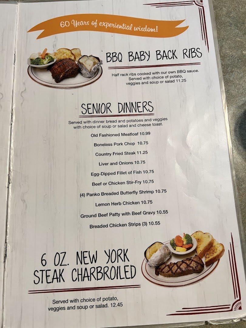 Breakfast plates on a simple restaurant table.