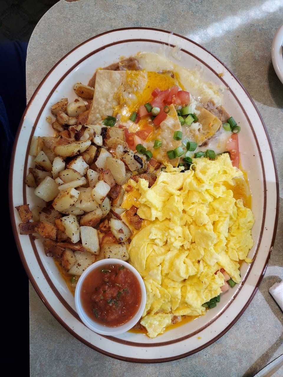 Children's menu beside classic American dishes.